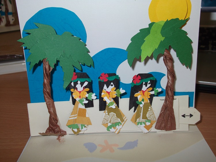 Aloha Hula Kokeshi Card