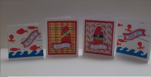 Sample of smallish about 3x3 inch greetings  